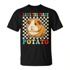 Simpatica maglietta con porcellino d'India e il simpatico patatino peloso, stile natalizio - Product Image 2