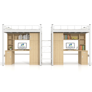 Pabrik asrama apartemen logam ranjang susun tempat tidur Double Decker tempat tidur untuk dewasa - Product Image 1