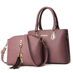 Ensemble de 2 sacs à main en cuir PU pour femmes, sac à bandoulière, sac messager tendance, pochette pour femmes - Product Image 5