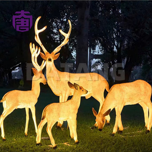 Led Deer Motif Light Iuminious 3d Animal Sculpture Statue For Christmas & Halloween For Wedding & Holiday Decorations - Product Image 2
