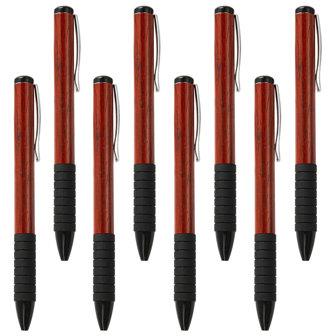 थोक बांस पर्यावरण अनुकूलित ballpoint कलम लकड़ी बहु रंग क्लिप और मुद्रित कस्टम लोगो के साथ बॉल पेन