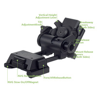 Support de montage rapide LAMBUL en métal L4G24 pour lunettes de vision nocturne PVS15 PVS18 GPNVG18 avec lumière IR, lunettes de vision nocturne, pont de bras, support de casque OPS