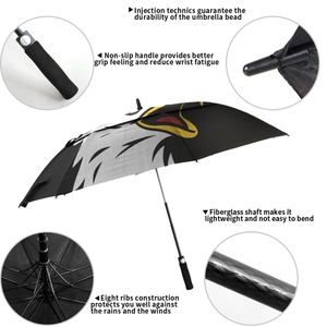 Business Gift Custom Logo Big Size Straight <b>Umbrella</b> Double Canopy Fiberglass Golf <b>Umbrella</b> Windproof - Product Image 3