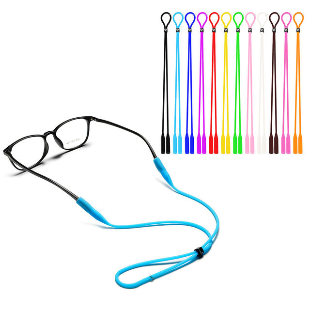 Colorful Anti-slip Adjustable Reading Glasses Cord Elastic Sports Sunglasses Strap Silicone Eyewear Retainer for Outdoor