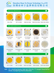 رقاقة ليد COB ذات جهد ثابت DC24V 6W + 6W 12W + 12W مزدوجة اللون مع IC في رقاقة COB <span class=keywords><strong>LED</strong></span>