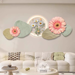 Dipinto Murale in Acrilico Stile Crema, Resistente all'Acqua, Ecologico, di Alta Qualità per Soggiorno e Camera da Letto, Natura Morta con Fiori, Sfondo per Divano - Product Image 4