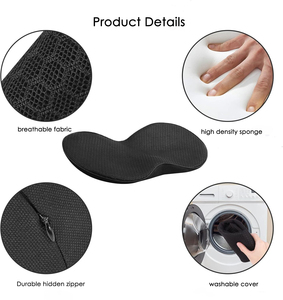 Ergonomic Memory Foam Seat <b>Cushion</b> for Truck Driver Office Chair Car Seat Extender Lumbar Support Pillow <b>Back</b> Pain Relief - Product Image 3