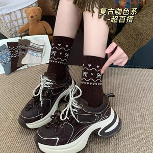 Women's Slouch <b>Socks</b> Mid-Calf Thick Warm Thermo Polyester Fiber Sweat Absorbing Autumn <b>Winter</b> Casual <b>Socks</b> - Product Image 1