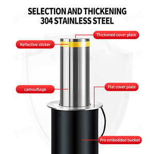 Tự động có thể thu vào thủy lực bollards thép không gỉ xe đậu xe bollard có thể tháo rời bãi đậu xe bollards cho đường lái xe - Product Image 2