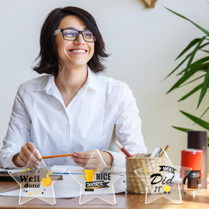 5pcs Sao Trophy giải thưởng đánh giá cao Acrylic giải thưởng phần thưởng Cảm ơn bạn Quà Tặng danh hiệu cho sinh viên trẻ em nhân viên đồng nghiệp - Product Image 4