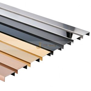 LL378 Profilé de carrelage en acier inoxydable en forme de U pour la décoration de la maison et des appartements - Design contemporain durable et imperméable - Product Image 1