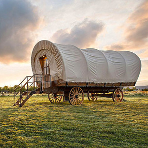 Vintage Conestoga Glamping <b>Tent</b> 6-8 Person Canvas Four Season One Bedroom Extended Type <b>Large</b> Space Outdoor Accommodation - Product Image 1