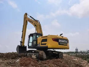 Excavatrice sur chenilles Shantui SE335LC d'occasion, 34 tonnes, pelleuse lourde, godet jaune pour travaux de terrassement et de construction - Product Image 1