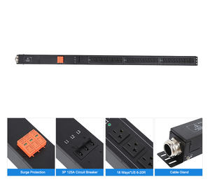 YOSUN-Bastidor de servidor de datos UAS, 18 puertos, 125A, armario de red, enchufe PDU con protección contra sobretensiones - Product Image 2