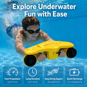 Scooter aquatique 600W, bateau, scooter sous-marin, navette sous-marine, équipement de plongée, hélice pour la plongée sous-marine, la natation, la plongée avec tuba - Product Image 5