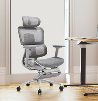 Chaise de bureau ergonomique moderne de luxe SAMDI avec massage, dossier en maille PP, soutien lombaire réglable, accoudoirs fixes, fonction d'inclinaison et de rotation