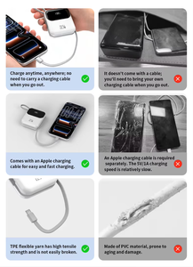 Câble intégré Portable 10000mah Power Bank PD22.5w, support de téléphone chargeur sans fil Power Bank - Product Image 3