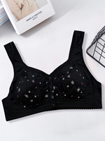 Soutien-gorge sans fil grande taille pour femmes âgées, à bonnets souples, couvrance totale, bretelles larges, ouverture frontale à bouton, pour femmes âgées et mères - Vente en gros OEM