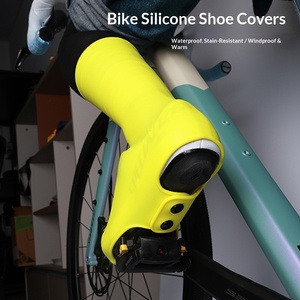 <b>Bicycle</b> Lock Shoe Protective Cover Waterproof Windproof Warm Silicone Mountain/Road Bike Riding <b>Accessories</b> - Product Image 2