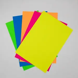 custom color Fluorescent paper self adhesive Sticker
