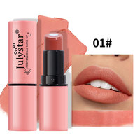 Lápiz Labial de Terciopelo MISS Rose para Mujer, Lápiz Labial Rojo Mate de 5G, Herbal, MSDS, Brillo Labial Mate, Larga Duración, Resistente al Agua, 3 Años, Tamaño Regular