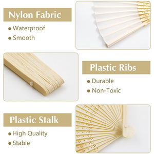 Éventails en papier portables de 8,3 pouces, éventails pliables en bambou pour la décoration de mariage, les fêtes en plein air, les cadeaux et la décoration DIY, la danse - Product Image 6