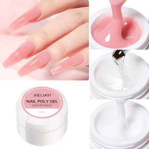 6 Color Solid Poly Gel 8ml Painless Crystal <b>Nail</b> <b>Extension</b> Gel Quick Builder UV Sculpting Gel for <b>Nail</b> Salon Supplies DIY - Product Image 1