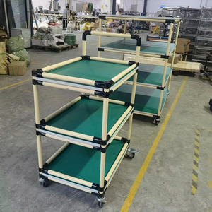 Oem Chất lượng cao ba lớp kim loại thép công cụ giỏ hàng với công cụ bánh xe hộp lưu trữ nhà máy bán hàng trực tiếp - Product Image 5