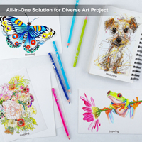 KALOUR Art Supplies – Coffret de 520+30 crayons de couleur en nylon coloré avec mine souple et couleurs vibrantes pour le dessin et l'esquisse – P