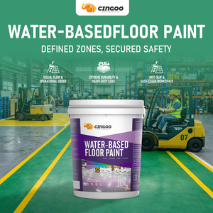 <span class=keywords><strong>Peinture</strong></span> de sol époxy aqueuse CINGOO avec garantie de 25 ans pour l'auto-nivellement des sols d'atelier, de parking, de sous-sol et d'usine, certifiée CE/ISO, compatible OEM - Product Image 2