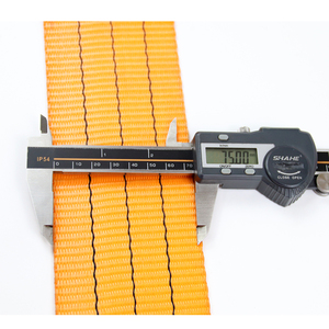 Sangle <span class=keywords><strong>d</strong></span>'<span class=keywords><strong>arrimage</strong></span> à cliquet de qualité industrielle certifiée GS, 3 pouces, 10 tonnes, en polyester haute résistance pour le maintien des charges sur camions à plateau - Product Image 4