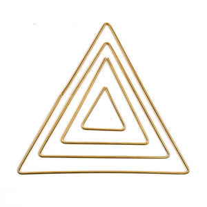 Ensemble de cadres en fil métallique couleur or, formes ronde, carrée, triangulaire et en cœur, pour loisirs créatifs et installation domestique - Product Image 4