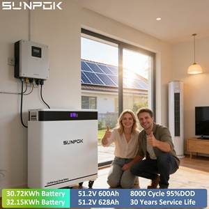 แบตเตอรี่ Sunpok 48V 30KWH 600Ah ระบบพลังงานแสงอาทิตย์สำหรับบ้าน พร้อมพอร์ตสื่อสาร CAN แรงดัน 51.2V 600AH ลิเธียมไอออน รุ่น SP-48600-YD 30kw - Product Image 3
