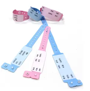 Wholesale price hospital party entertainment identification bracelet can be written in one time PVC bracelet