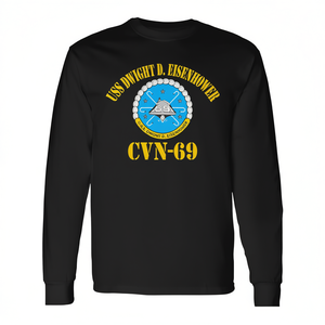 Uss Dwight D Eisenhower Cvn-69 Camiseta de manga larga para veteranos del portaaviones - Product Image 2