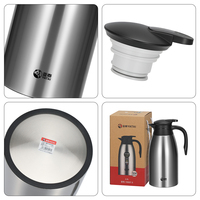 Bouilloire à café classique YATAI en acier inoxydable, thermos à double paroi pour boissons chaudes/froides, bouteille d'eau