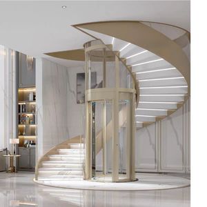 Ascensor Doméstico, Ascensor para Viviendas, Ascensor Pequeño sin Foso, Ascensor de Tracción para Áticos, Ascensor Redondo - Product Image 6