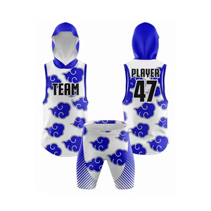 OEM Printed <b>Compression</b> Uniform 7v7 Football Hooded Jersey Shorts Moisture-Wicking Breathable High Quality Custom Plus Size - Product Image 5