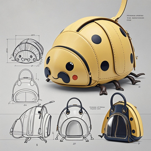 定制瓢虫甲虫形状的ITA包，带拉链封口，不同设计形状的个性化配件存储 - Product Image 5