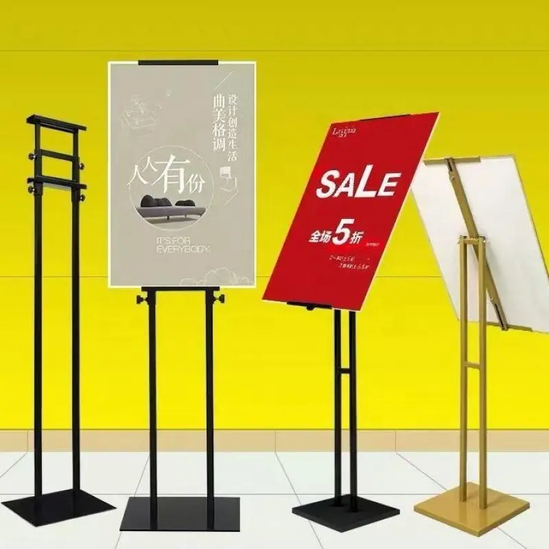 Metal iron poster board stands display shelf KT Board Hanging Easel Display Poster Stand Wholesale