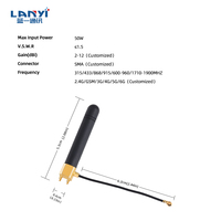 Module sans fil pour routeur WiFi externe 2,4 GHz, antenne en ABS à tête droite de 5 cm avec aiguille interne, gain élevé 3 dBi, avec câble IPX