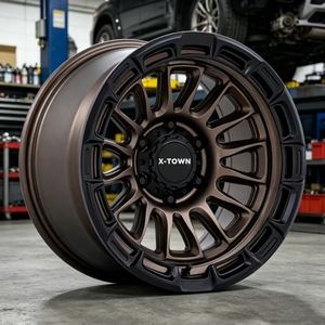 Jantes Beadlock 17 18 19 pouces 8.5J tout-terrain 5x5 6x139.7 bronze forgées pour SUV, pick-up, <span class=keywords><strong>Ford</strong></span> Bronco, <span class=keywords><strong>Mustang</strong></span> GT, camion - Product Image 3