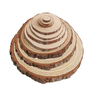 थोक centerpieces के लिए बड़े लकड़ी स्लाइस-मूल बड़े लकड़ी स्लाइस लकड़ी Centerpiece टुकड़ा दौर लकड़ी के टुकड़े