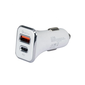 <span class=keywords><strong>Chargeur</strong></span> de voiture Doula <span class=keywords><strong>Usbc</strong></span> Type C 36W à charge rapide USB PD QC 3.0 2 ports 20W pour voiture <span class=keywords><strong>Samsung</strong></span> - Product Image 4