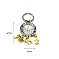 Porte-monnaie porte-clés en métal étanche, souvenir de Dubaï, motif lampe magique, chameau et palmier, design tendance