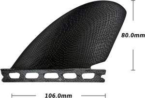 Aletas de propulsor reforzadas con fibra de vidrio para Longboard Soft Top Surfboard Paddle Board Wake <span class=keywords><strong>Surf</strong></span> Fins <span class=keywords><strong>Surf</strong></span> Keel Twin Fin - Product Image 5