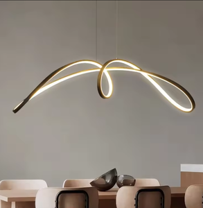 Líneas creativas comedor iluminación lineal nuevas luces colgantes de silicona LED contemporáneas minimalistas - Product Image 3