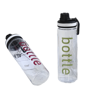 Botella de Agua de Plástico Transparente con Tapa de Rosca, Libre de BPA, Diseño Minimalista Ecológico para Correr, Acampar, Viajar, Uso Deportivo para Adultos - Product Image 1