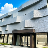 Mur-rideau en aluminium perforé sur mesure, à panneau unique, crée une décoration extérieure architecturale unique et originale.
