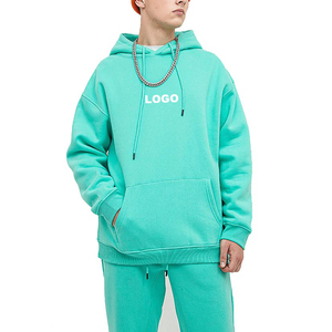 Sudadera con Capucha para Hombre, Sudadera Unisex con Capucha y Bolsillo, Forro Polar de Algodón, Diseño Personalizado al por Mayor, Sudaderas <span class=keywords><strong>Turquesa</strong></span> con Estampado - Product Image 1